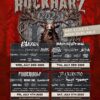 Poster Tagesaufteilung ROCKHARZ 2025 Mittwoch 2. Juli Saxon Apocalyptica Clawfinger Dark Tranquillity Soulfly Any Given Day Rhapsody Of Fire April Art Primal Fear TYR Excrementory Grindfuckers Donnerstag 3. Juli Heaven Shall Burn King Diamond Versengold Sodom Warkings JBO Nachtblut Green Lung Memoriam The New Roses The Gems Mister Misery Non Est Deus Kupfergold Asenblut Deliver The Galaxy Freitag 4. Juli Powerwolf Cradle Of Filth Mono Inc. Gloryhammer Overkill Die Kassierer Solstafir Insomnium Draconian Vader Deserted Fear Harpyie Defects Aephanemer Arctis Season In Black Samstag 5. Juli In Extremo ASP Abbath Dragonforce Mr. Hurley & Die Pulveraffen Flogleap Combichrist Avatarium Visions Of Atlantis Grand Magus Pro-Pain Tragedy Bokassa Robse Frozen Crown Velvet Rush